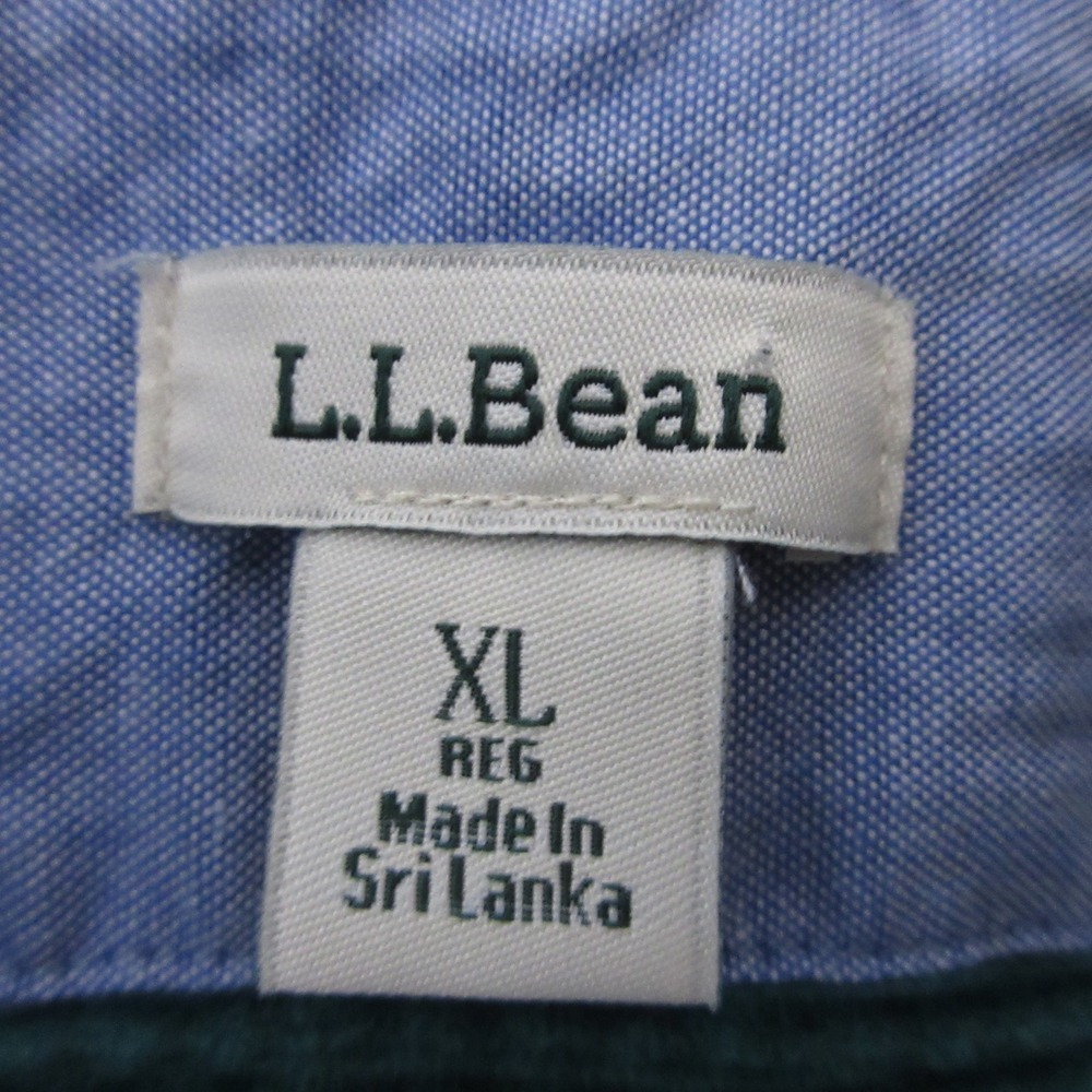 LL Bean Shirt Women XL Green Corduroy Button Up Cotton Shacket Pockets Layer - Picture 4 of 9